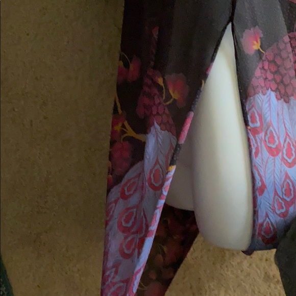 Vintage Sheer Peacock Chiffon Tunic Shirt - Picture 4 of 8
